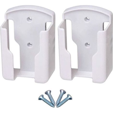 2 Pack Remote Control Holder, TV Remote Control Holder, Wall Mounted Remote Control Holder for Universal Air Conditioner Storage Box, Durable Material White, with Screws, Strong Double-Sided Paste (1/5)