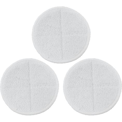 3 Pièces Tête de Serpillière Microfibre Réutilisable pour Bissell 2124/2039/2037/2039A - Accessoires Lavables Blancs (1/5)
