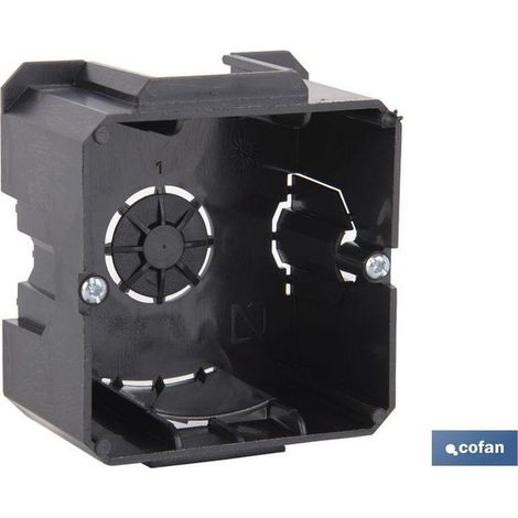 Boîte d'encastrement universelle ø68x46 mm avec 4 entrées pour conduit de 25 mm (1/4)