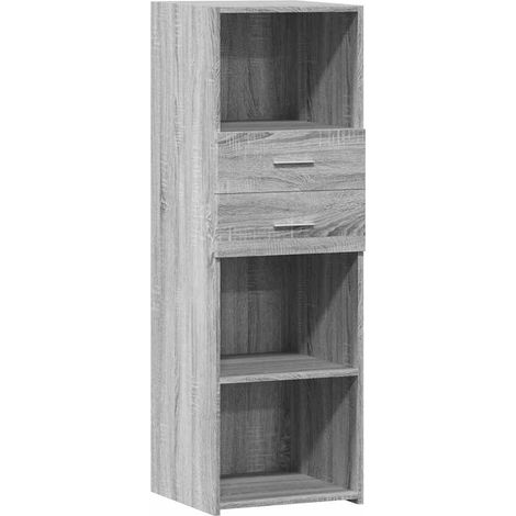 Aparador buffet cómoda armario mueble organizador cocina salón salón alto Sonoma 40 x 42,5 x 124 cm madera contrachapada gris 020035362