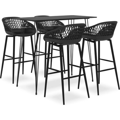 5-tlg. Bar-Set Schwarz