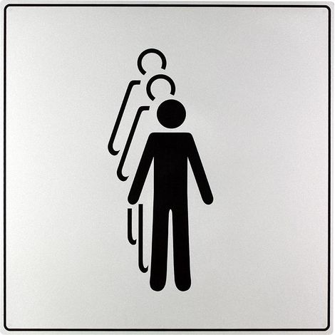 Plaque de porte Presentez-vous un par un - Gamme Iso 7001 200x200mm - 4380100