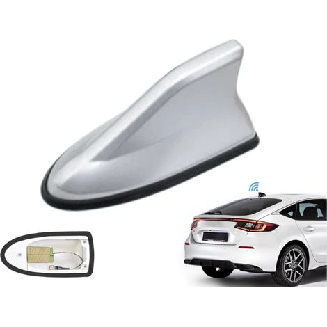 Autoantenne im Haifischflossen-Design mit integriertem Verstärker – aktiv, universell, verbessert den Empfang, silbergrau