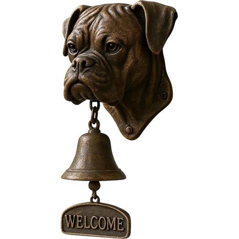 Doorbell - Westie Dog Design - Antique Finish - Chiming Welcome Sign - For Porch Door Garden - 1 Piece (1/4)