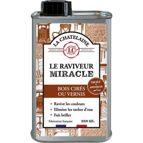 Nettoyant raviveur pour bois 250 ml – Élimine taches d'eau – Nourrit et fait briller – Pour bois cirés et vernis