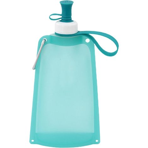 Wasserflasche, Reiseflasche, Trinkbehälter, transparente Silikonkonstruktion, leichtes Material, ideal für Fitnessstudio, Wandern, Rucksackreisen, Familiencamping im Freien (1/5)