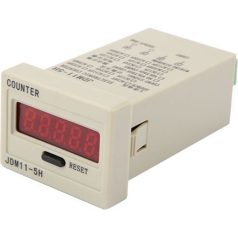 Compteur d'accumulation électronique à affichage à 5 chiffres, JDM11-5H, DC 12V (1/5)