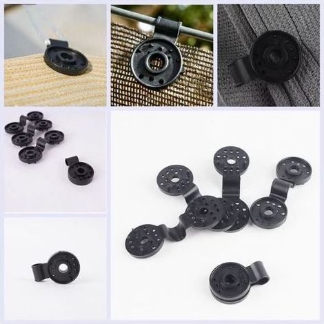 VOILE D'OMBRAGE,10pcs--Lot de 5 à 50 Clips de Film pour serre, pinces pour pare soleil, Agriculture, œillets à expansion instantanée (1/4)