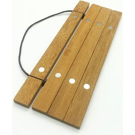 Cadre magnétique A4 pour affiche, cadre en bois léger pour photo ou toile (21 cm, teck)