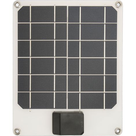 6W 5V IP67 Wasserdichtes, tragbares USB-Solarpanel – Kompaktes monokristallines Modul für Wandern und Trekking – Sicherheitsschutz – Weiß