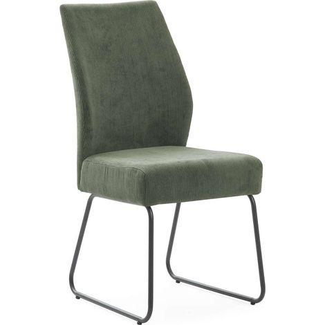 Pack de 4 sillas modelo Alicia tapizado textil verde, 97cm(alto) 45cm(ancho) 62cm(largo) (1/5)
