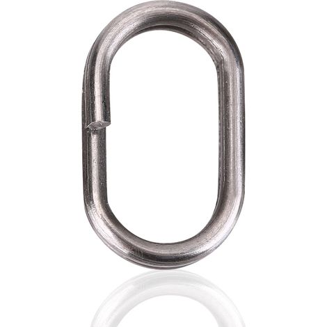 100 pièces anneaux ovales en acier inoxydable fendus mousqueton pivot connecteur pêche 9x15mm (1/5)