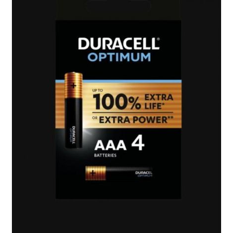 Blister 4 duracell optimum batterien - 200% extra lange lebensdauer optimum/aaa