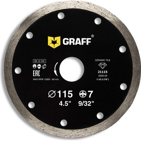 Disque Diamanté 115mm pour Grès Porcelaine Carreaux Céramique - Mince Disque Diamanté pour Meuleuse 115mm Toutes les Marques (1/5)