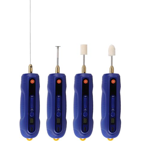 Outil électrique décolleuse de colle sans fil poignée rechargeable 6 pointes aiguilles décollement écran téléphone OCA 3 vitesses LED verte ponçage coupe polissage kit réf. IR10 (1/5)