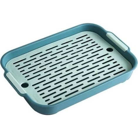 pair Bac à litière - Non spécifié - Modèle S - Plastique - Vert - Pour petits animaux (1/4)