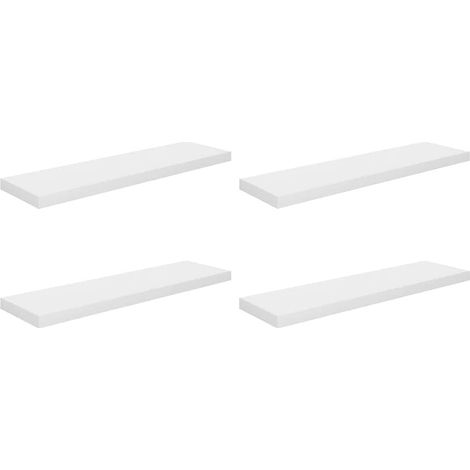 Maison Exclusive - Schweberegale 4 Stk. Hochglanz-Weiß 90x23,5x3, (1/5)
