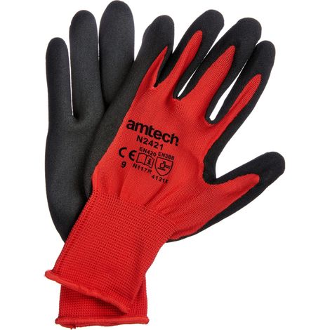 Large (Size 9) Nitrile performance work gloves - N2421 (1/4)