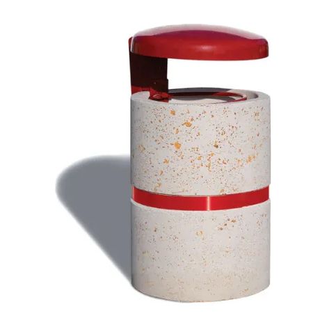 Cestone Lance Giochipark calcestruzzo bianco vibrato acciaio verniciato lt 90