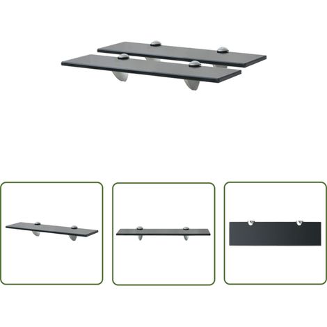 The Living Store Schweberegale 2 Stk. Glas 40x10 cm 8 mm - Wandregal - Glasregal - Modernes Regal - Badezimmerregal - Wohnraumdeko (1/5)