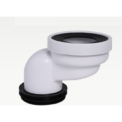 Buse de raccordement pour tuyau de toilette – Buse de vidange excentrique 10 cm en PVC – Étanchéité parfaite avec joint caoutchouc