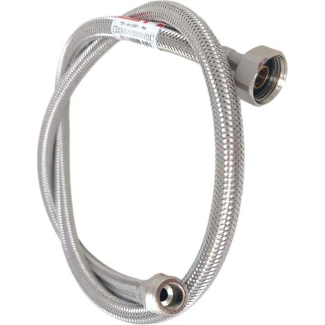 Tubo In Acciaio Inox Diametro Interno 9mm M 3/8" - 12/17 // F 1/2" - 15/21 Lunghezza 150cm