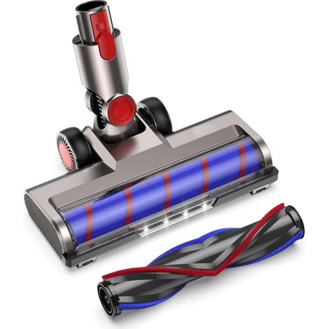 Spazzola compatibile con aspirapolvere Dyson V7 V8 V10 V11 V15, spazzola di ricambio con 4 luci LED e 2 rulli intercambiabili, spazzola per aspirapolvere per pavimenti duri e tappeti (1/5)