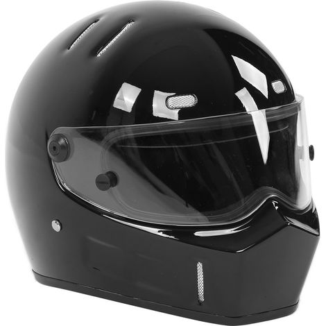 Casque intégral de motocross/dirt bike noir à double visière relevable et taille XL (1/5)