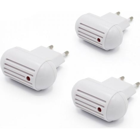 Lot de 3 Prises Anti-Moustiques à Ultrasons Répulsifs Anti-Insectes (1/4)