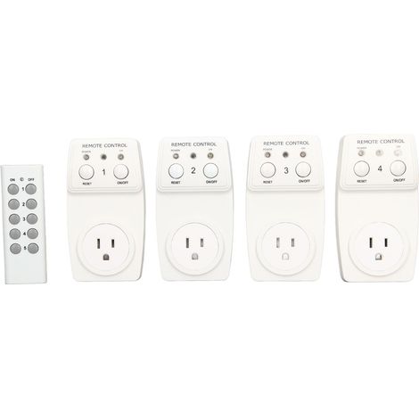 Smart Switch Socket with Remote Control Wireless Power Outlet Set for Home Use US Plug 120V