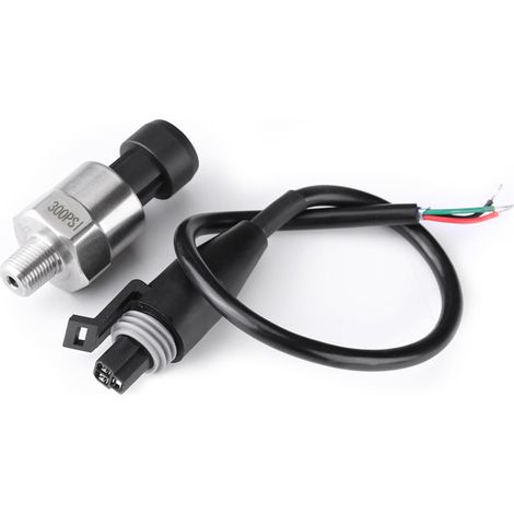 Transducteur de pression, émetteur et capteur en acier inoxydable pour huile, carburant, air et eau (300 PSI) (1/5)