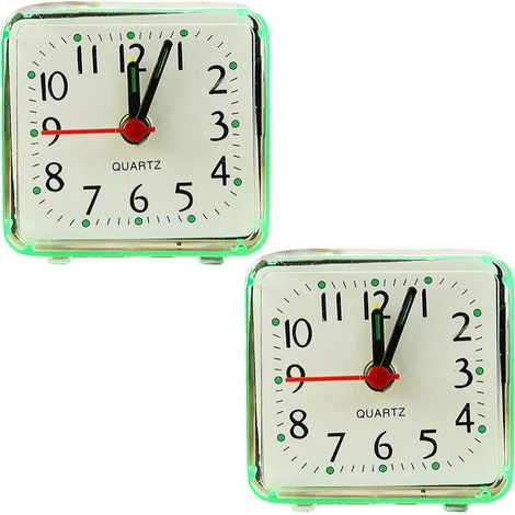 Horloge de mode deux pièces, mini-horloge, horloge électronique de chambre, réveil étudiant, type : style 1 (1/5)