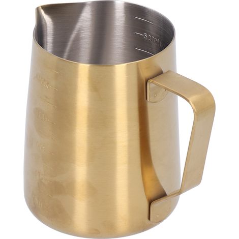 Pitcher À Lait - 600 ml - Acier Inoxydable 304 - Bec Anti-Goutte - Pour Latte Art Et Préparation Café (1/5)