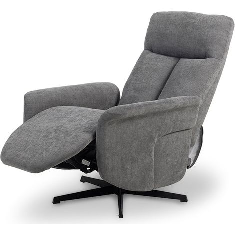 Sillon Reclinable Mary. Butaca Giratoria Relax, 1 Plaza, Gris Oscuro (1/5)