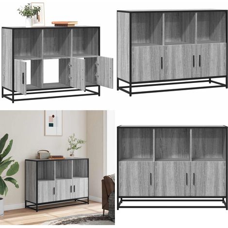 vidaXL Sideboard Grau Sonoma 100x35x76 cm Holzwerkstoff (1/5)