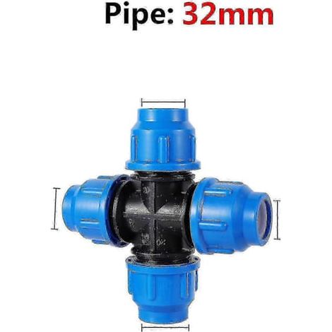 Raccords de tuyauterie PE 32 mm pour l'agriculture, vanne à bille à connexion rapide et joint de tuyau d'eauvsijdCross (1/5)