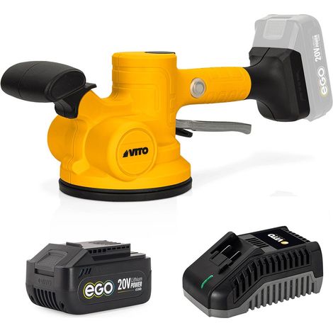 Ventouse vibrante Diam130mm Carrelage Charge 50Kg 20V + Batterie Lithium 2Ah 6 vitesses + Chargeur VITO (1/5)