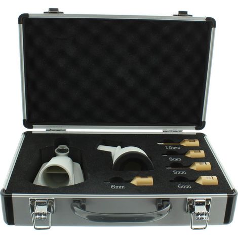 Diamantbohrkronen Set Winkelschleifer M14 Aufnahme inkl. Absaugung Fliesenbohrkrone 2x 6 mm, 2x 8 mm, 1x 10 mm (1/5)