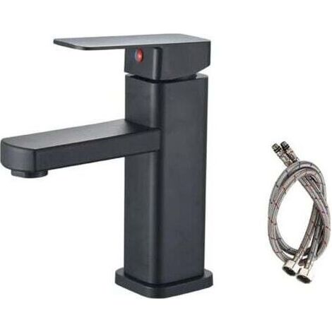 Robinet de lavabo de salle de bain, mélangeur d'eau froide et chaude, robinets de lavabo de salle de bain, robinets de salle de bain (1/5)