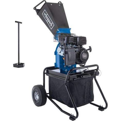 Scheppach Broyeur de végétaux thermique PGS80 - Ø max des branches 75mm - moteur 4 temps, 212cm³, 5.5 CV - vitesse de rotation 3600 min-1 - poussoire à branches inclus