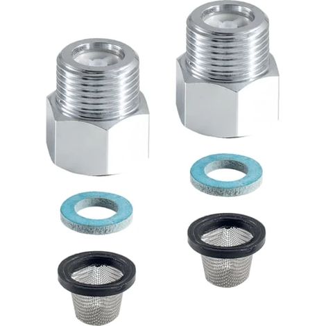 Geberit juego de válvulas antirretorno G 3/8'', con filtro de cesta (2 uds.), 241063001
