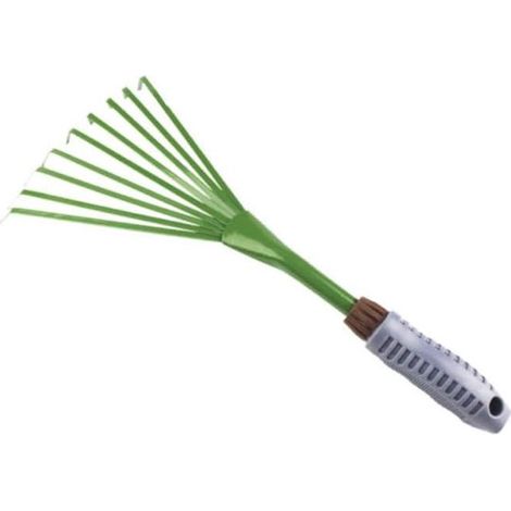 Gartenrechen Handrechen Bodenrechen Rechen Neun Zinken Mit Aufhängeloch Gartengerät Eisen 38 x 10 x 3,7 cm zum Pflügen des Bodens, hilft beim Ein (1/5)