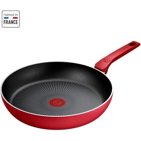 Faitout rouge aluminium 24cm avec couvercle - Tefal - C2894602 (1/5)