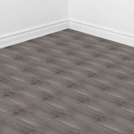 SWANEW Pavimento in PVC autoadesivo. confezione da 7 listoni vinilici autoadesivi. Rovere notte. ca. 1m² (1/5)