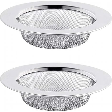 2 filtres évier inox 11,5 cm, crépine vidange cuisine (1/4)