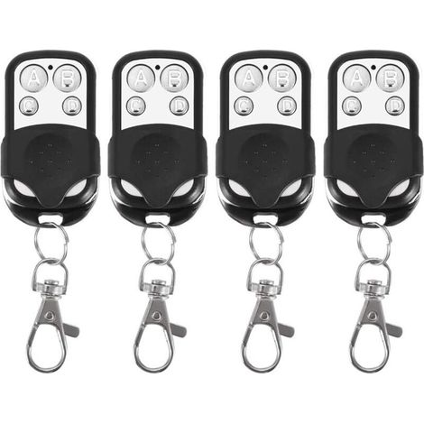 4 télécommandes universelles, ouvre-porte de garage électrique Clone, télécommande de remplacement 433 MHz, télécommande de porte de garage à quatre boutons, télécommande sans fil (1/5)