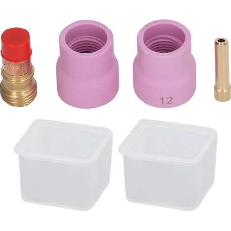Lot de 4 pinces de soudure roses pour torche TIG WP 17/18/26, accessoires de soudage à l'arc argon (1/5)