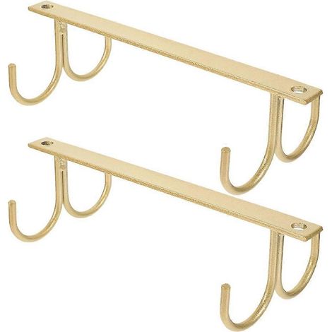 Mug à café hanger support lot de 2 pièces avec 4 hooks, under placard space saving organisateur pour cuisine (1/5)
