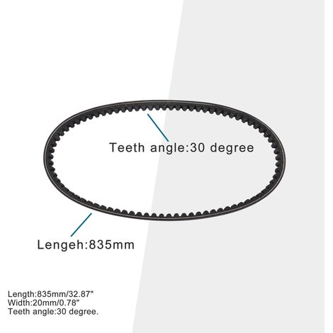 835 20 30 belt is suitable for Roketa Sunl Baja GY6 150cc electric bicycle pedals. (1/4)