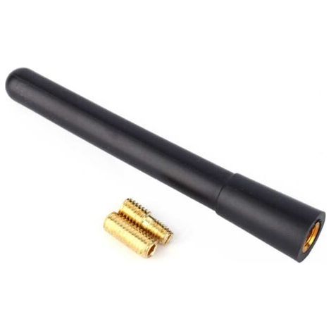 Antenne universelle pour voiture, Transit, camion, courte et trapue, antenne radio AM/FM, mât à visser, noire (1/4)